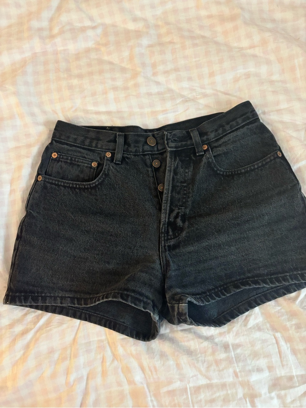 Vintage GAP Black High-Rise Denim Shorts